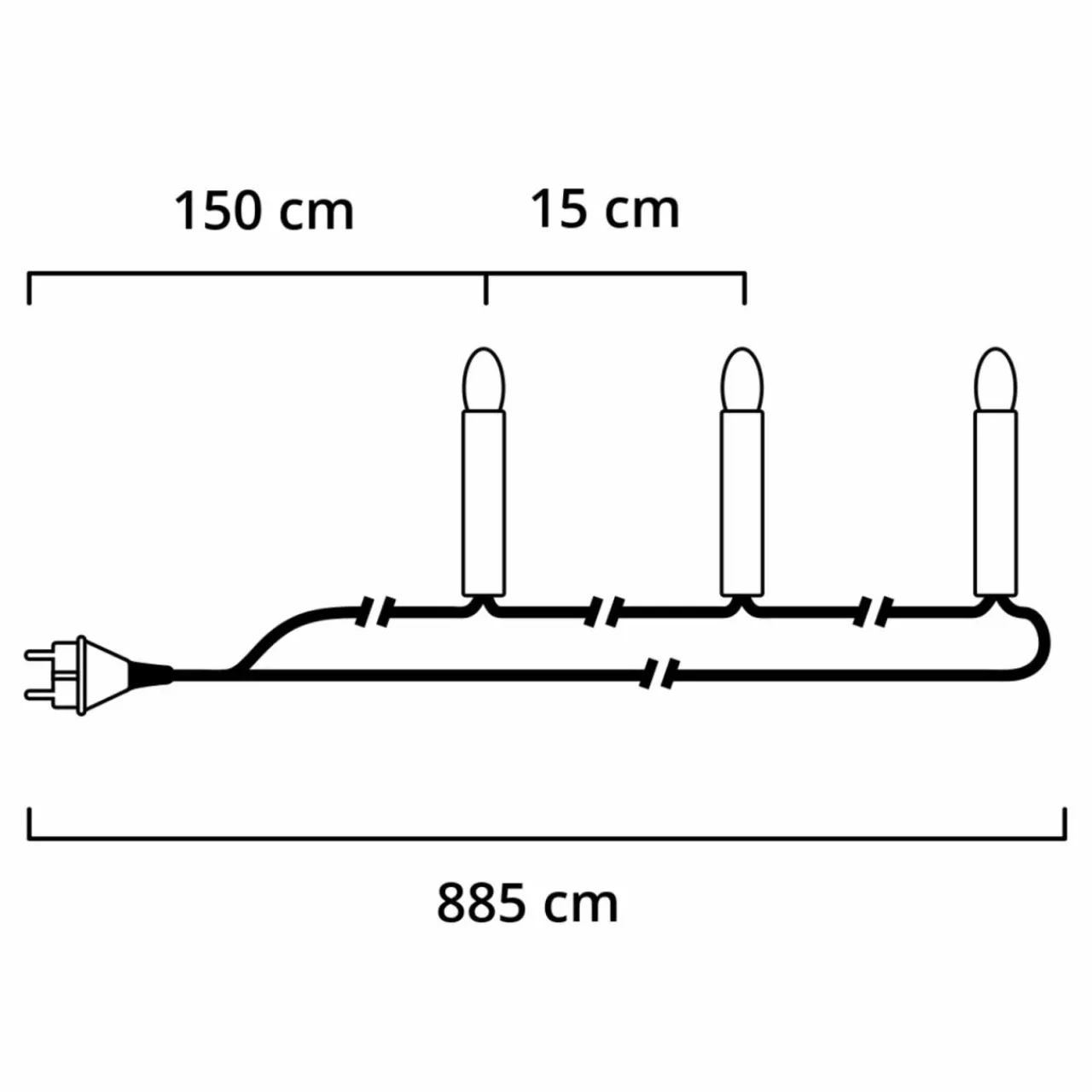 Konstsmide Christmas Guirlande LED multicolore 50 lampes, 8,85 m^ Lampes Décoratives