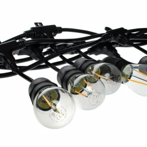 Eko-Light Guirlande lumineuse extérieure Girlanda, noir, IP44, 10 m, à 10 lampes^ Lampes Décoratives