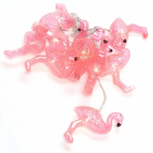 Konstsmide Season Guirlande lumineuse LED Flamand rose, sur pile^ Lampes Décoratives