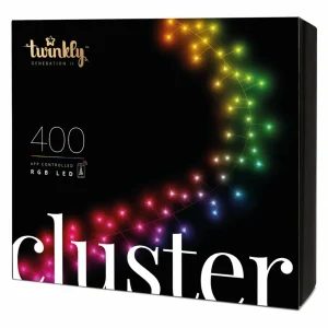 twinkly Guirlande lumineuse LED , RVB, noir, 400 flammes, 6m^ Lumière De Noël