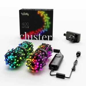 twinkly Guirlande lumineuse LED , RVB, noir, 400 flammes, 6m^ Lumière De Noël