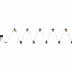 Globo Guirlande solaire LED 33059F avec 10 lanternes^ Lampes Décoratives