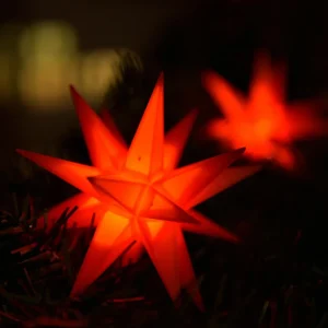 STERNTALER Guirlande Étoile 18 branches, 3 lampes, rouge^ Lampes Décoratives
