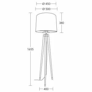 HerzBlut Briany lampadaire, support épicéa^ Luminaires Durables