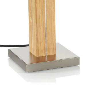 HerzBlut Dana lampe à poser avec pied bois chêne^ Luminaires Durables