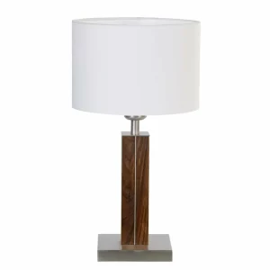HerzBlut Dana lampe à poser avec pied bois noyer^ Luminaires Durables