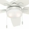 Hunter Arcot ventilateur éclairage, blanc/gris^ Ventilateurs