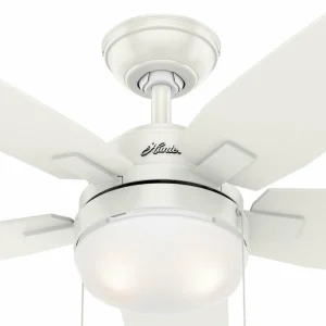 Hunter Arcot ventilateur éclairage, blanc/gris^ Ventilateurs