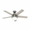 Hunter Stile ventilateur éclairage gris/noyer^ Ventilateurs