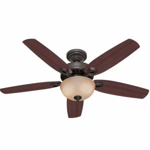 Hunter ventilateur de plafond avec lumière Builder Deluxe, bronze^ Ventilateurs