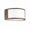 Ideallux Ideal Lux applique d'extérieur Rex-1 brun, aluminium largeur 25 cm^ Appliques Murales Extérieures
