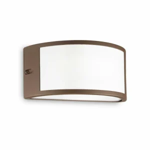 Ideallux Ideal Lux applique d'extérieur Rex-1 brun, aluminium largeur 25 cm^ Appliques Murales Extérieures