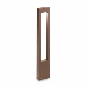 Ideallux Ideal Lux borne lumineuse Vega, marron, aluminium, hauteur 80 cm^ Bornes Éclairage Extérieur
