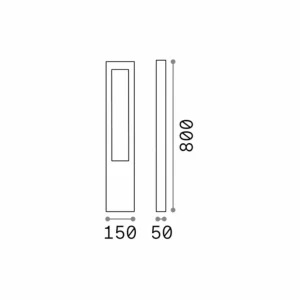 Ideallux Ideal Lux borne lumineuse Vega, marron, aluminium, hauteur 80 cm^ Bornes Éclairage Extérieur