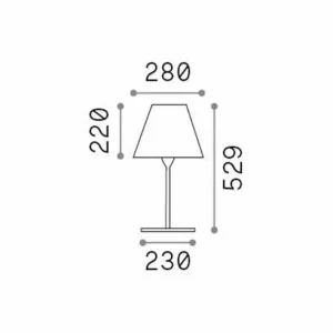 Ideallux Ideal Lux lampe de table extérieure Arcadia, anthracite, hauteur 53 cm^ Lampes Décoratives