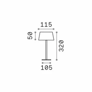 Ideallux Ideal Lux Lampe d'extérieur à LED rechargeable Pure, blanc Métal 32 cm^ Lampes Décoratives