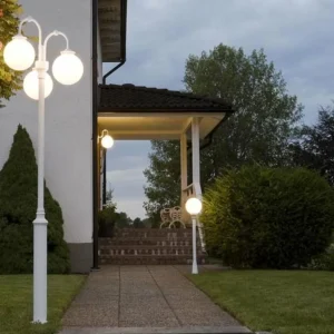 Konstsmide Jolie borne lumineuse Arcturus en blanc^ Bornes Éclairage Extérieur