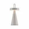 JUST LIGHT. Lampe à poser LED rechargeable Alwa gris-beige Fer IP44^ Lampes Décoratives
