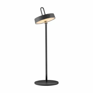 JUST LIGHT. Lampe à poser LED rechargeable Amag, noir, fer, IP44^ Lampes Décoratives