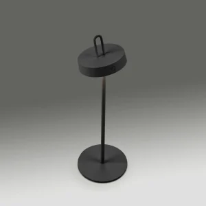 JUST LIGHT. Lampe à poser LED rechargeable Amag, noir, fer, IP44^ Lampes Décoratives