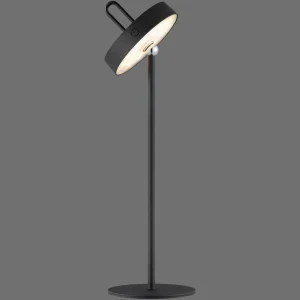 JUST LIGHT. Lampe à poser LED rechargeable Amag, noir, fer, IP44^ Lampes Décoratives