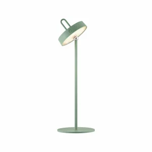JUST LIGHT. Lampe à poser LED rechargeable Amag, vert, fer, IP44^ Lampes Décoratives