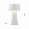 JUST LIGHT. Lampe de table LED rechargeable Abera blanc Plastique IP54^ Lampes Décoratives