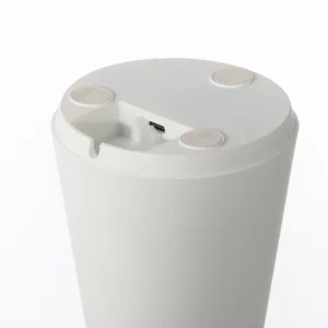JUST LIGHT. Lampe de table LED rechargeable Abera blanc Plastique IP54^ Lampes Décoratives