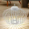 JUST LIGHT. Lampe de table LED rechargeable Akuba, blanc, 37 cm, bambou^ Lampes Décoratives