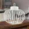 JUST LIGHT. Lampe de table LED rechargeable Akuba, blanc, 33 cm, bambou^ Lampes Décoratives