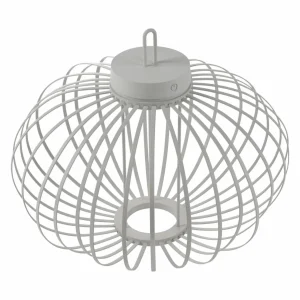 JUST LIGHT. Lampe de table LED rechargeable Akuba, blanc, 37 cm, bambou^ Lampes Décoratives