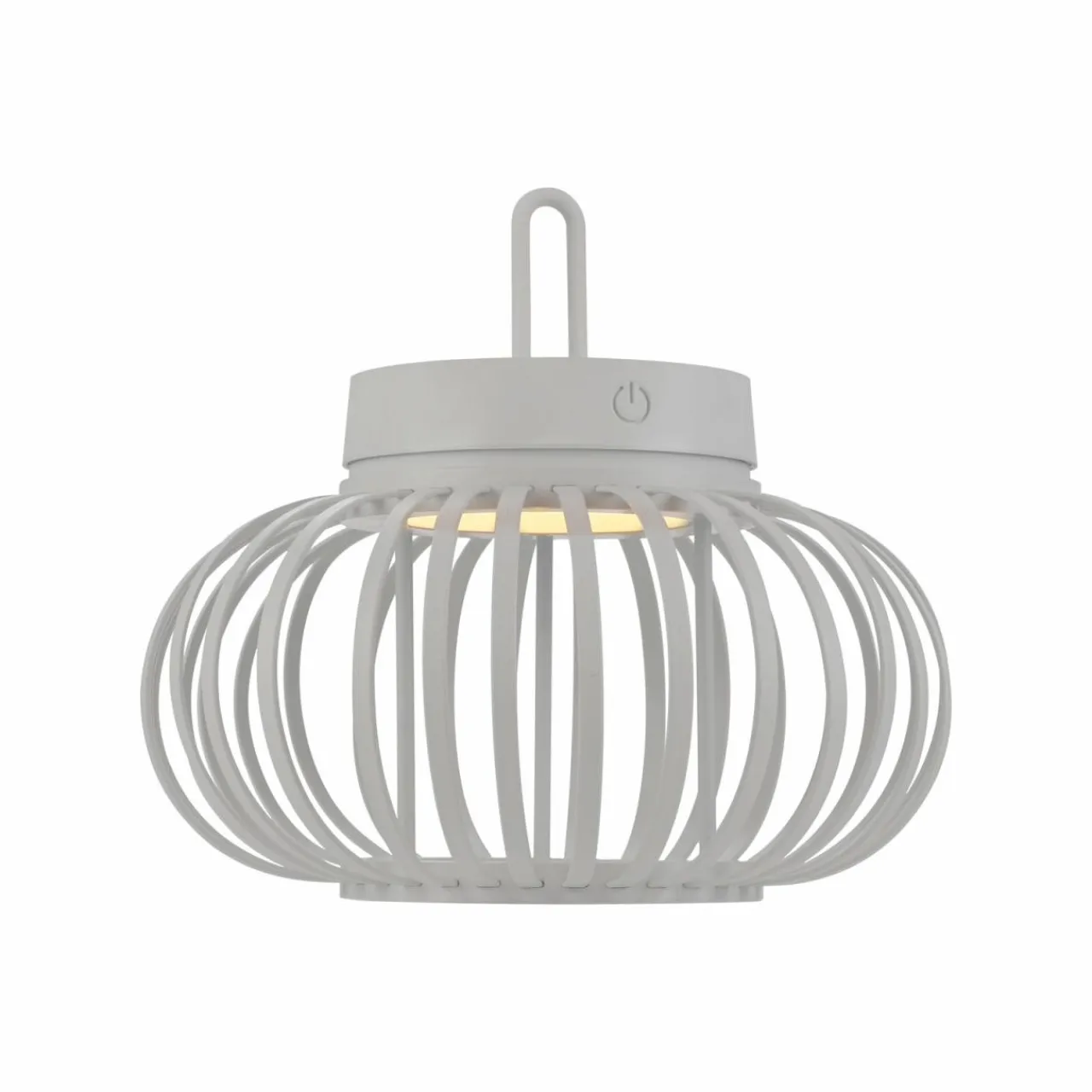 JUST LIGHT. Lampe de table LED rechargeable Akuba, blanc, 22 cm, bambou^ Lampes Décoratives