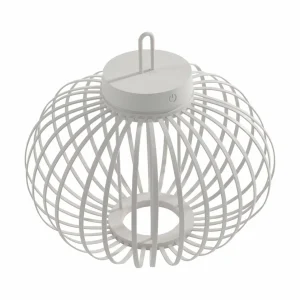 JUST LIGHT. Lampe de table LED rechargeable Akuba, blanc, 33 cm, bambou^ Lampes Décoratives