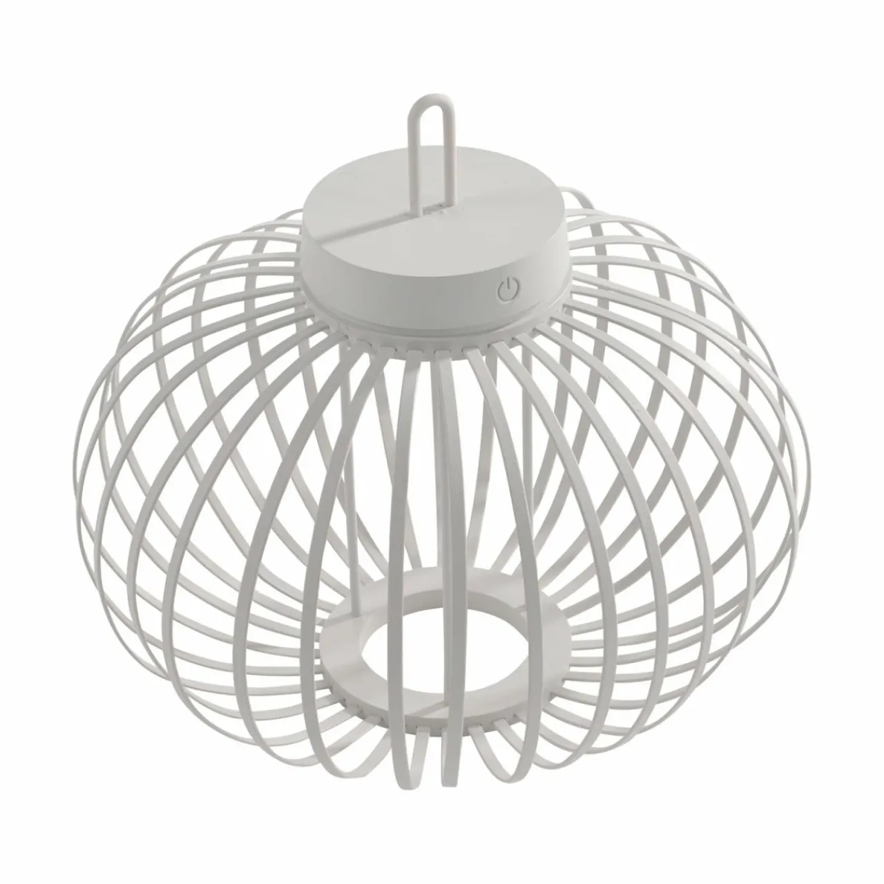 JUST LIGHT. Lampe de table LED rechargeable Akuba, blanc, 33 cm, bambou^ Lampes Décoratives