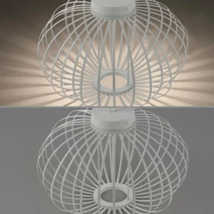 JUST LIGHT. Lampe de table LED rechargeable Akuba, blanc, 37 cm, bambou^ Lampes Décoratives