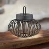 JUST LIGHT. Lampe de table LED rechargeable Akuba noir 22 cm Bambou^ Lampes Décoratives