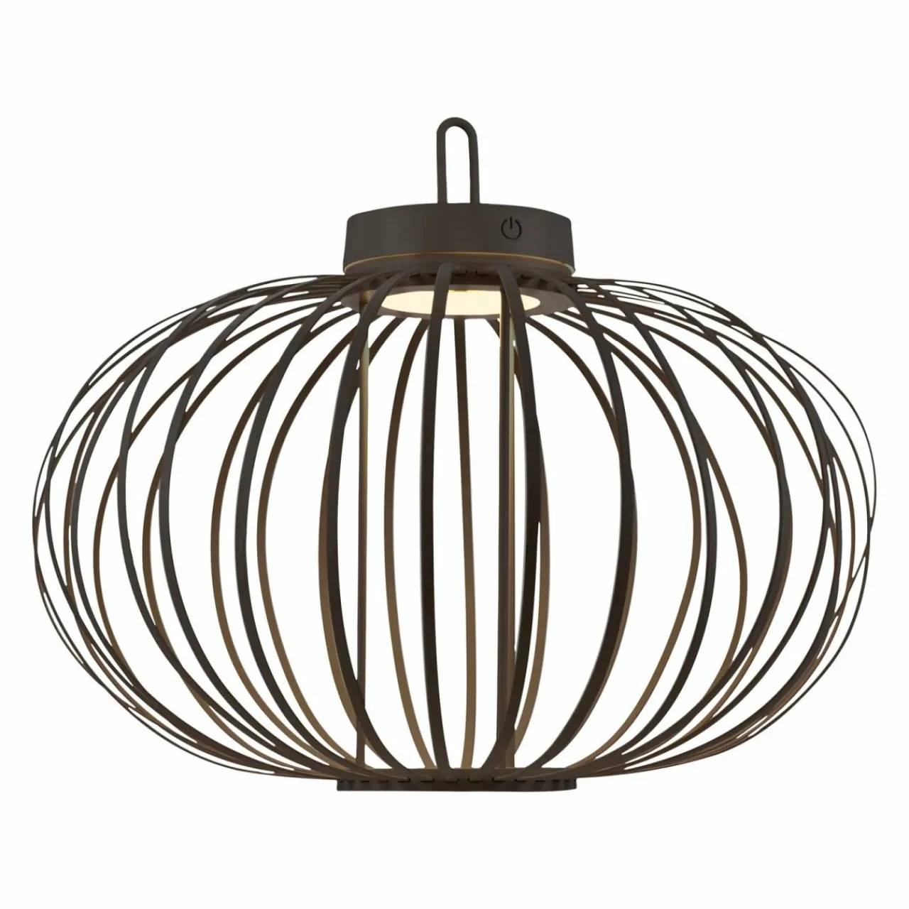 JUST LIGHT. Lampe de table LED rechargeable Akuba noir 37 cm Bambou^ Lampes Décoratives