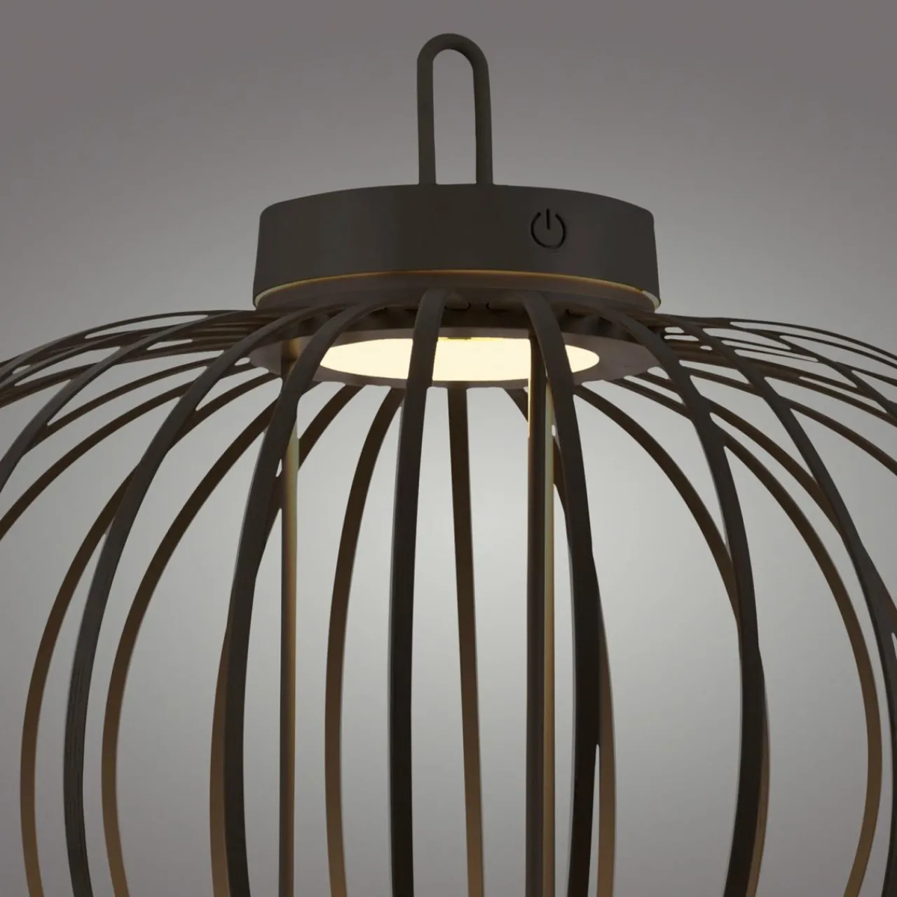 JUST LIGHT. Lampe de table LED rechargeable Akuba noir 37 cm Bambou^ Lampes Décoratives
