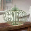 JUST LIGHT. Lampe de table LED rechargeable Akuba, vert, 37 cm, bambou^ Lampes Décoratives