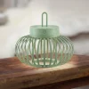JUST LIGHT. Lampe de table LED rechargeable Akuba, vert, 22 cm, bambou^ Lampes Décoratives