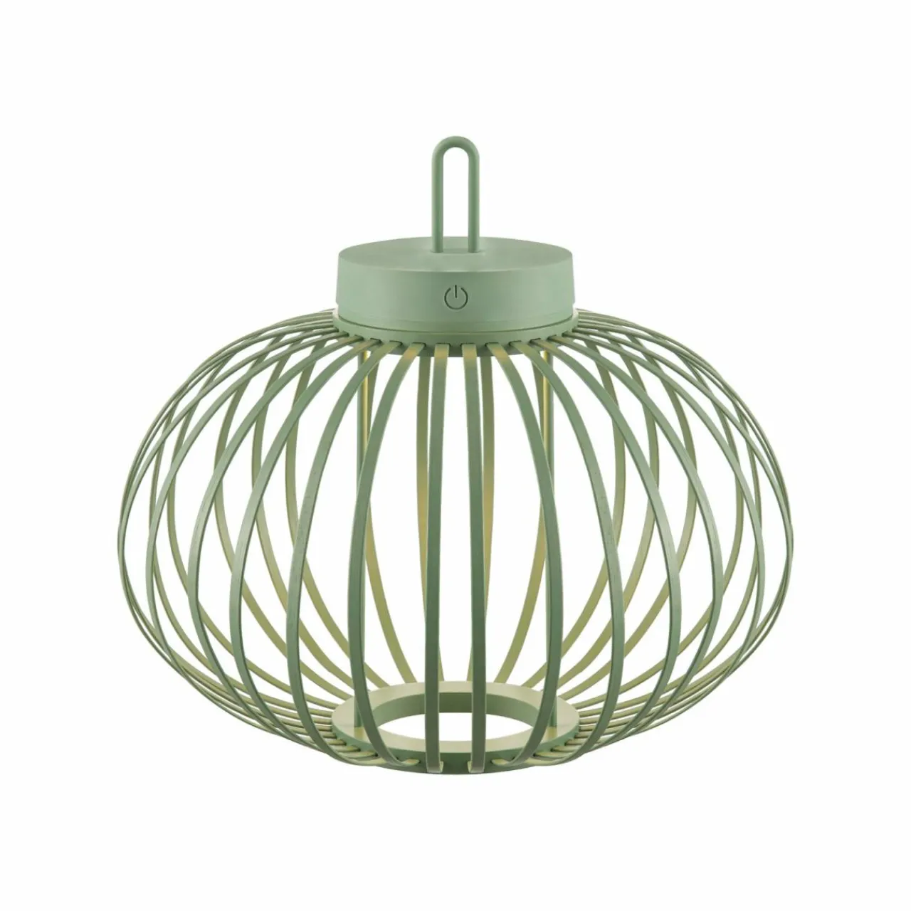 JUST LIGHT. Lampe de table LED rechargeable Akuba, vert, 33 cm, bambou^ Lampes Décoratives