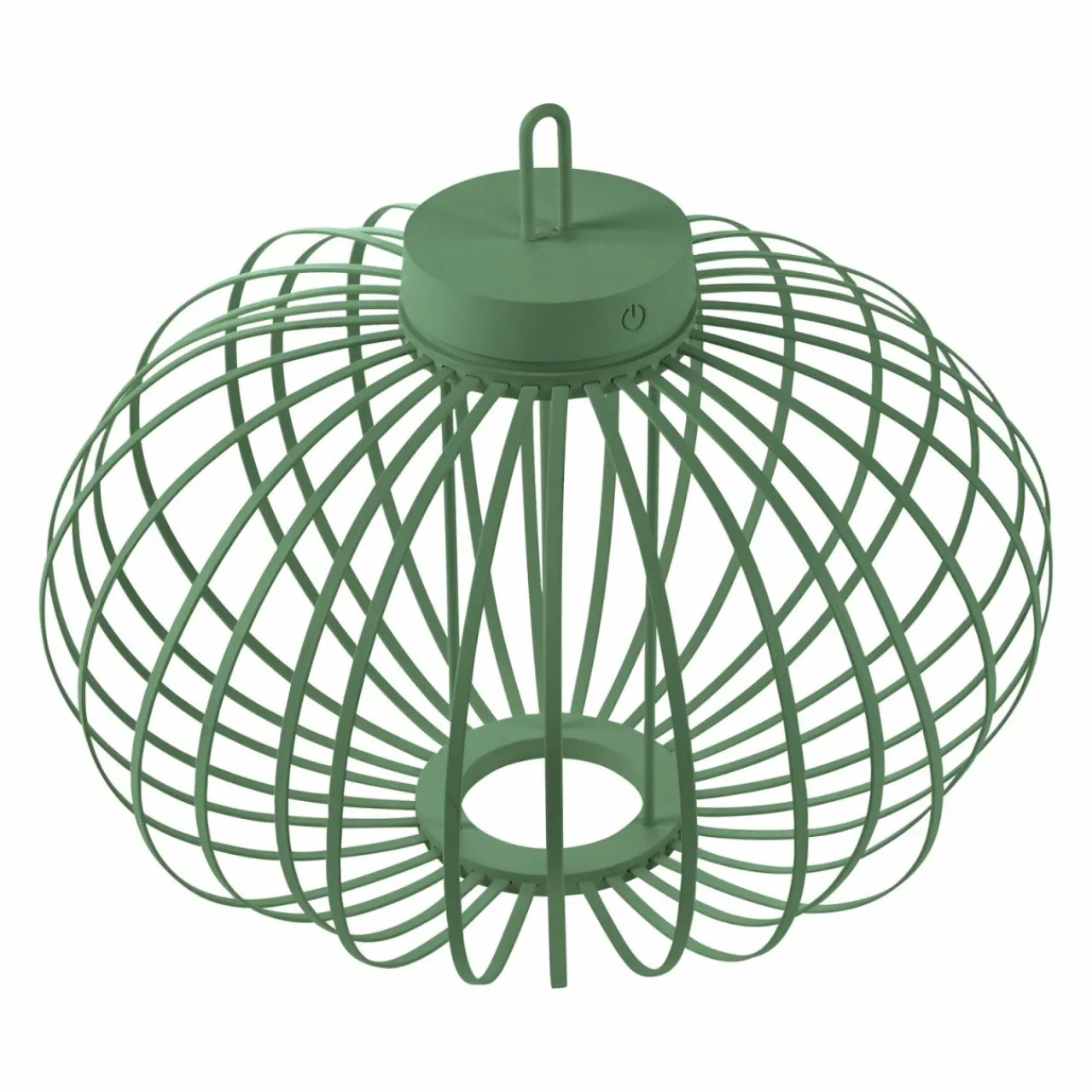 JUST LIGHT. Lampe de table LED rechargeable Akuba, vert, 37 cm, bambou^ Lampes Décoratives