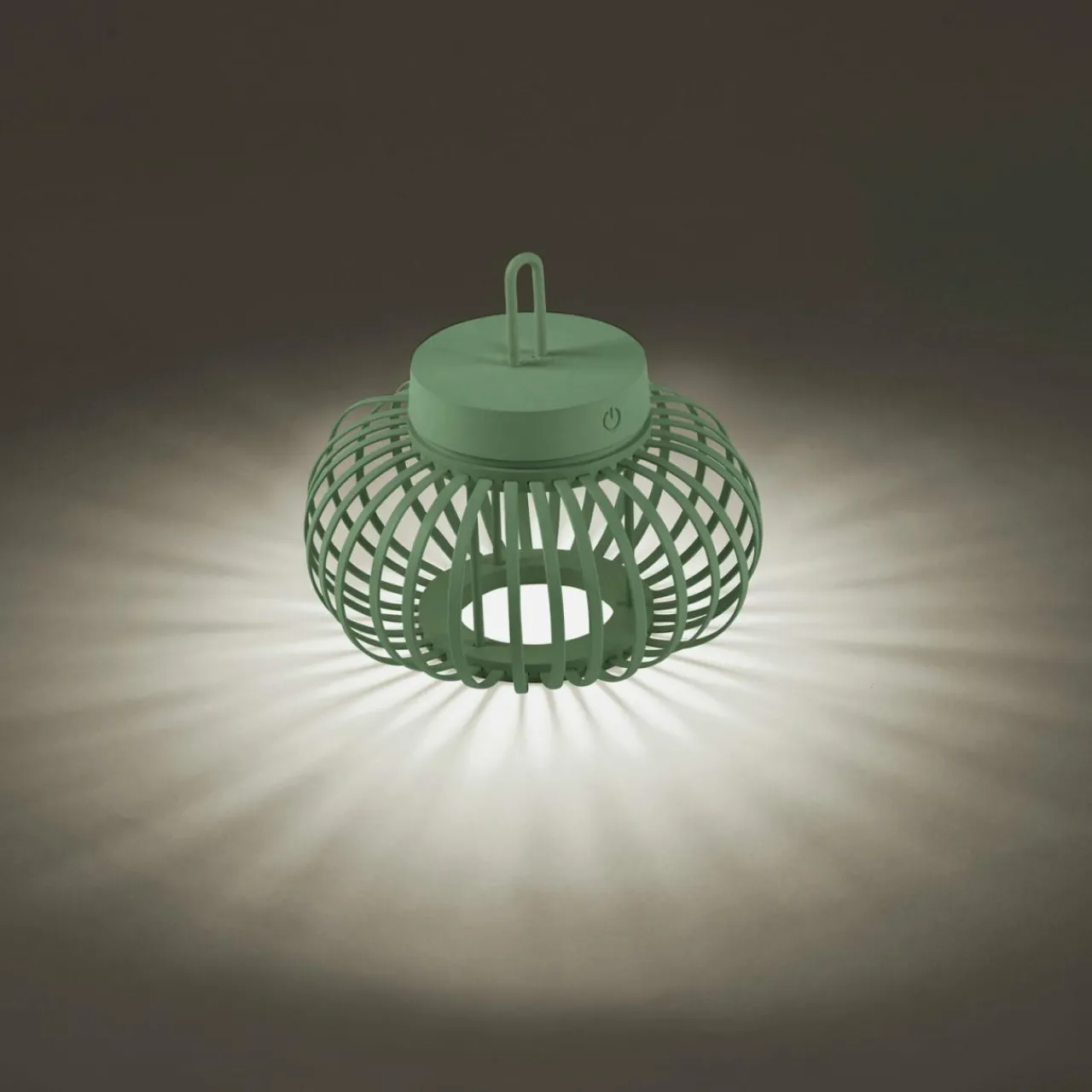 JUST LIGHT. Lampe de table LED rechargeable Akuba, vert, 22 cm, bambou^ Lampes Décoratives