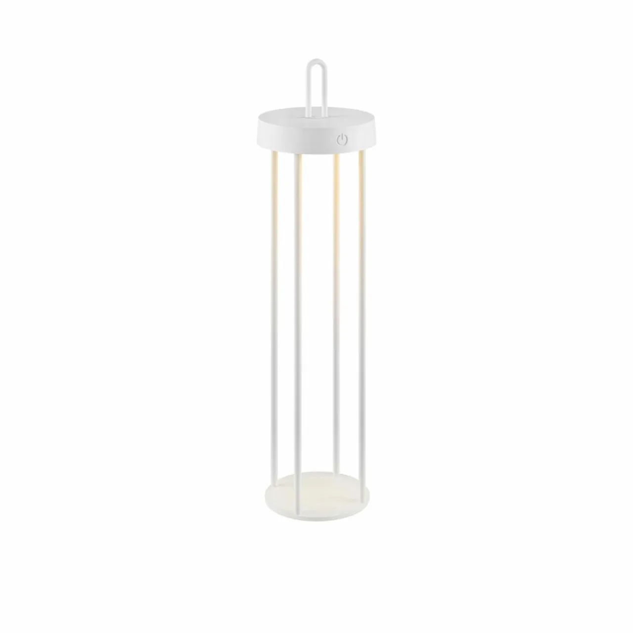 JUST LIGHT. Lampe de table LED rechargeable Anselm, blanc, 50 cm, fer^ Lampes Décoratives