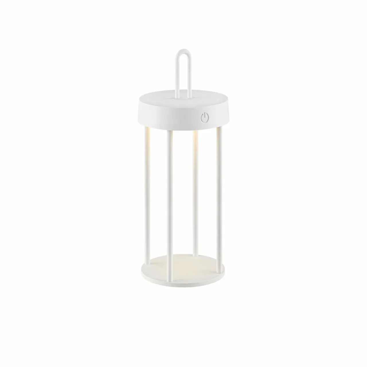 JUST LIGHT. Lampe de table LED rechargeable Anselm, blanc, 28 cm, fer^ Lampes Décoratives