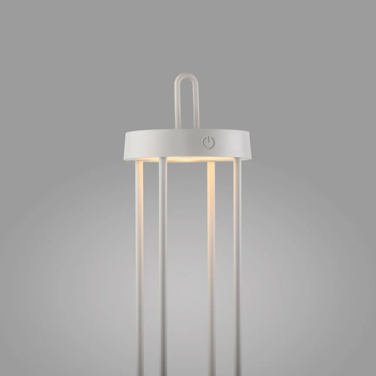 JUST LIGHT. Lampe de table LED rechargeable Anselm, blanc, 50 cm, fer^ Lampes Décoratives