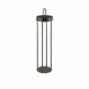 JUST LIGHT. Lampe de table LED rechargeable Anselm noir 50 cm Fer^ Lampes Décoratives