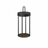 JUST LIGHT. Lampe de table LED rechargeable Anselm noir 28 cm Fer^ Lampes Décoratives