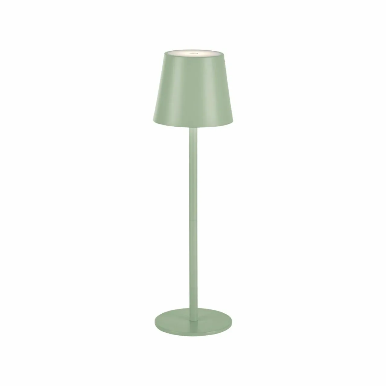 JUST LIGHT. Lampe de table LED rechargeable Euria, vert, fer, IP54^ Lampes Décoratives