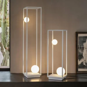 Karman Abachina lampadaire LED IP65 70cm blanc^ Luminaires De Terrasse